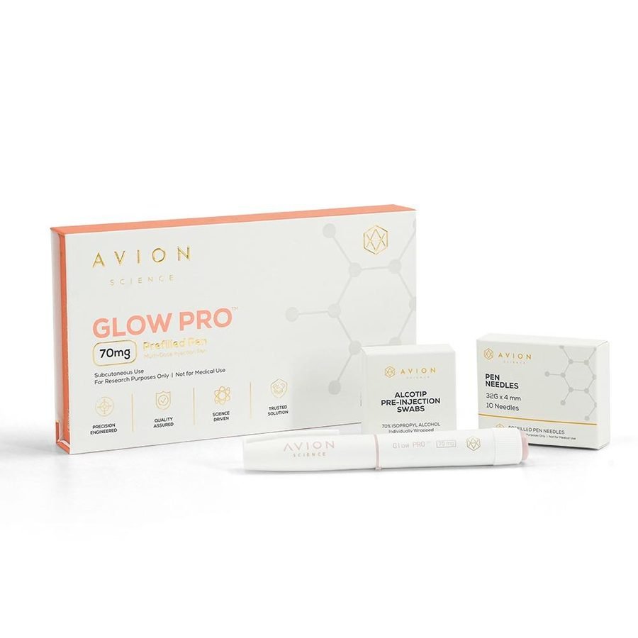 GLOW PRO kit: box, pen, swabs and needles